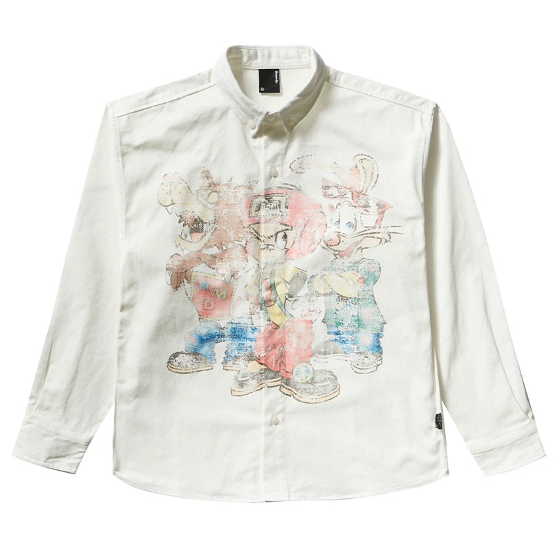 Remedy Cartoon Print Long Sleeve Shirt | Face 3 Face