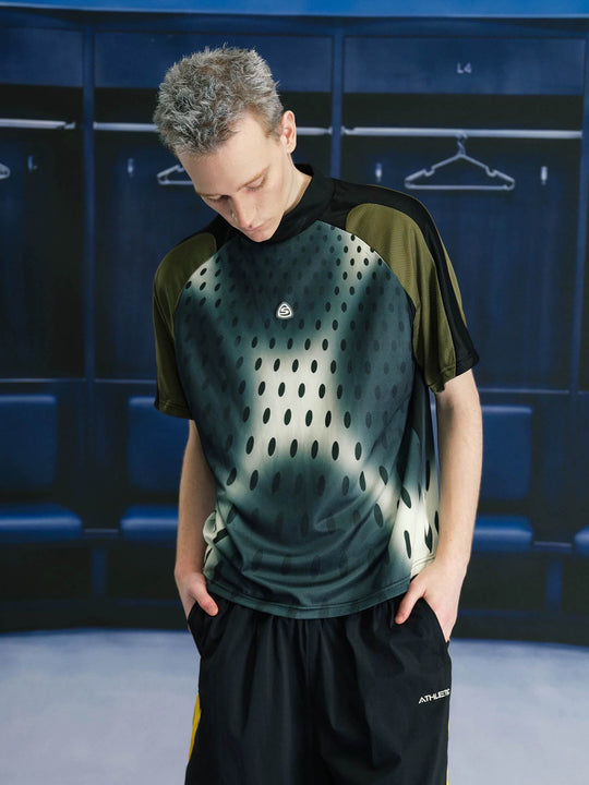 S45 Gradient Dot Mesh Short Sleeve Soccer Jersey | Face 3 Face