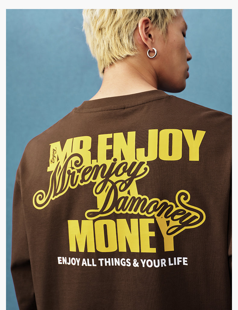 MEDM Basic M Logo Printed Long Sleeve Tee | Face 3 Face