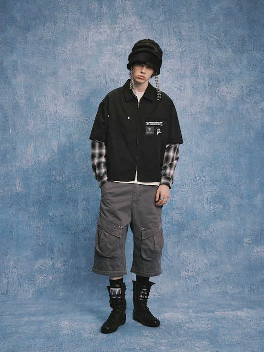 SOD Co. Patched Layered Work Shirt | Face 3 Face