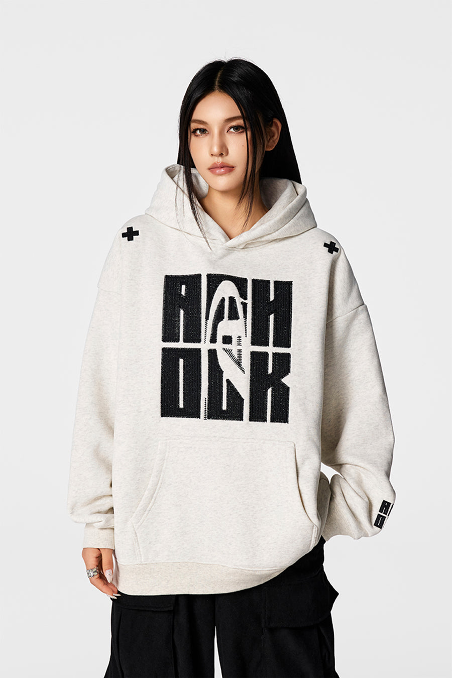 Achock Heavy Logo Embroidery Hoodie | Face 3 Face