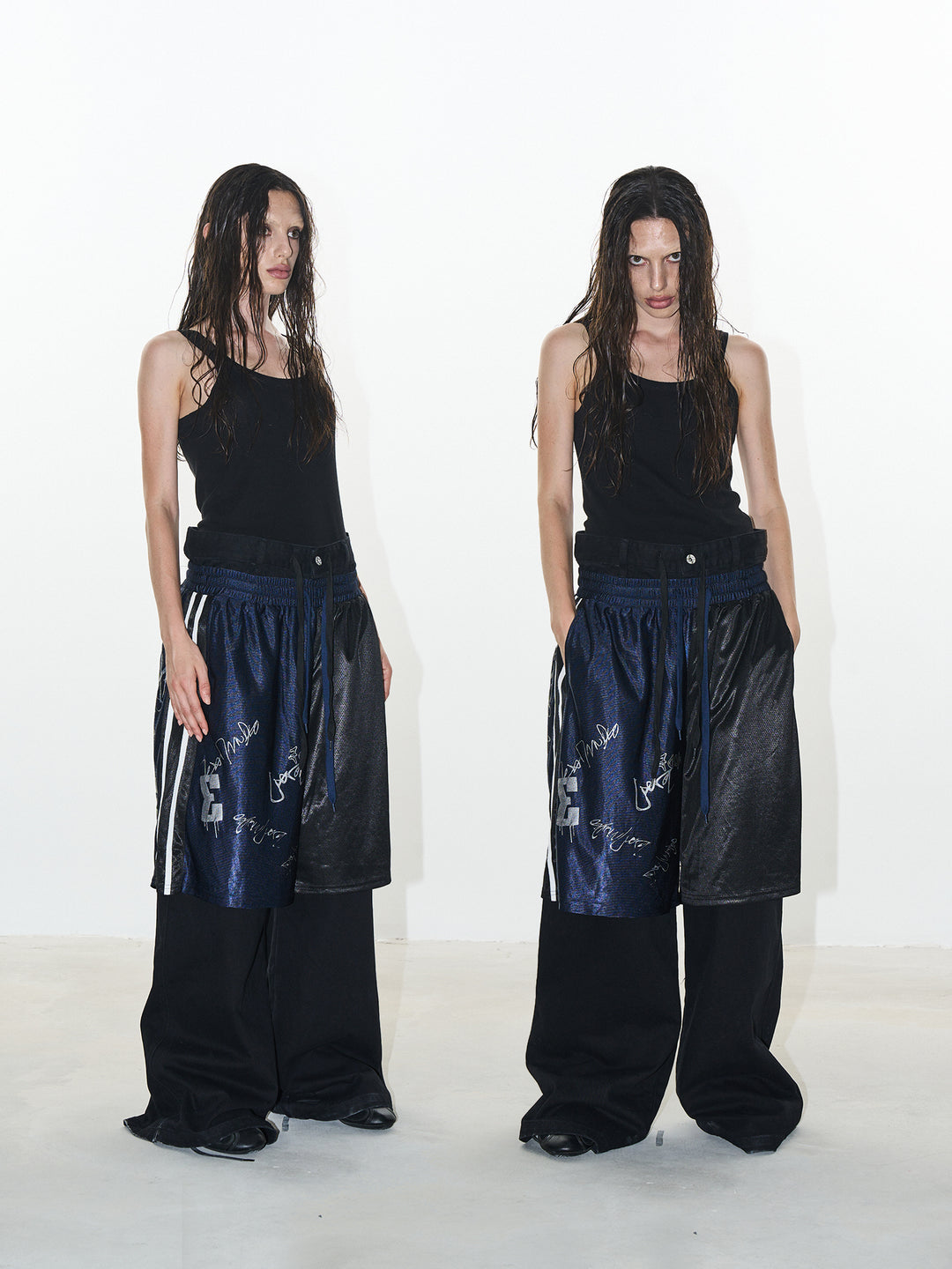 BLIND NO PLAN Graffiti Print Sport Double-layer Pants | Face 3 Face