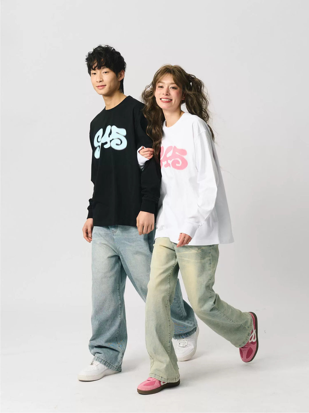 S45 Dot Logo Printed Long-Sleeve Tee | Face 3 Face