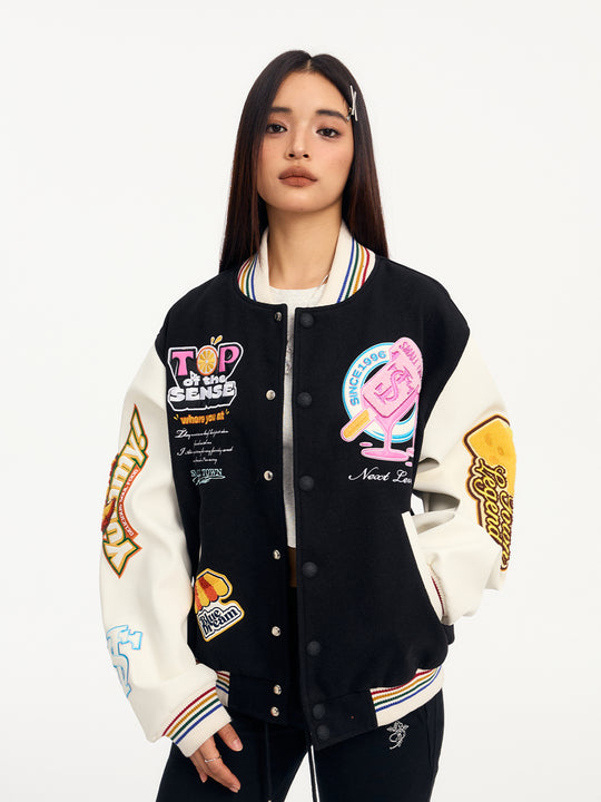 Small Town Kid Sweet Town Varsity Jacket | Face 3 Face