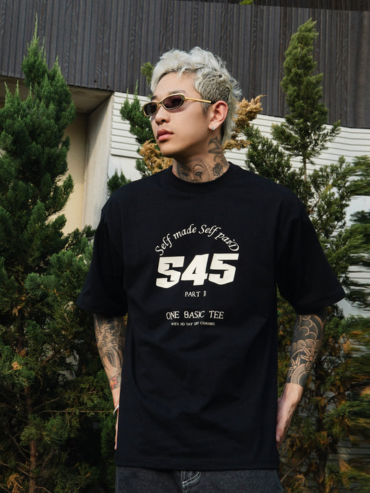 S45 Text Typography Basic Print Tee | Face 3 Face