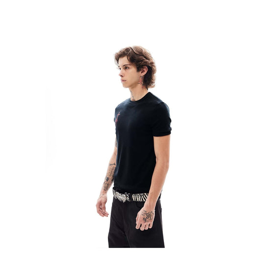 KARMANISTIC Cross Letter Print Slim Fit Short Sleeve Tee | Face 3 Face