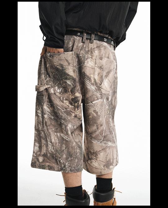 NOVACAM Tree Camouflage Work Baggy Shorts | Face 3 Face