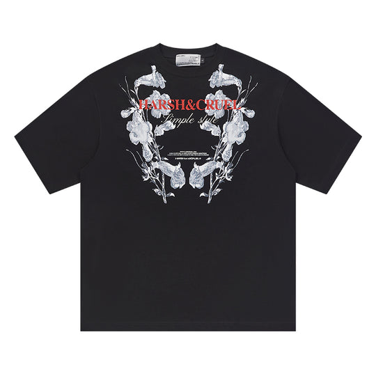 Harsh and Cruel Symmetrical Floral Print Tee