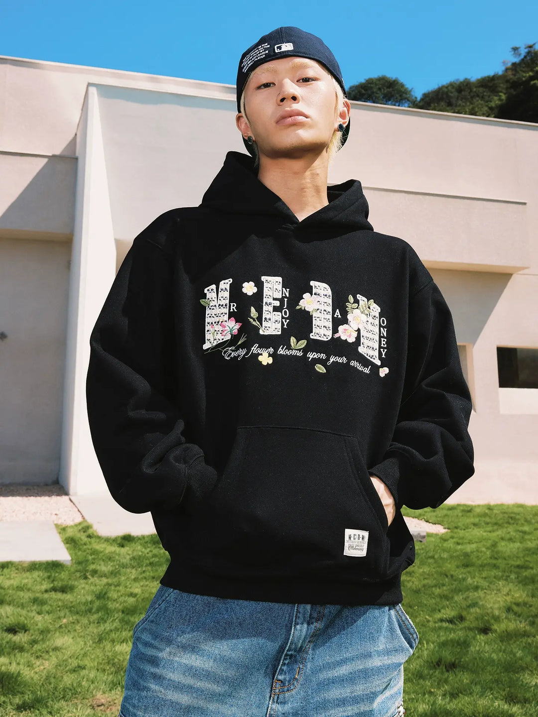 MEDM Mini Patchwork Floral Embroidered Hoodie | Face 3 Face