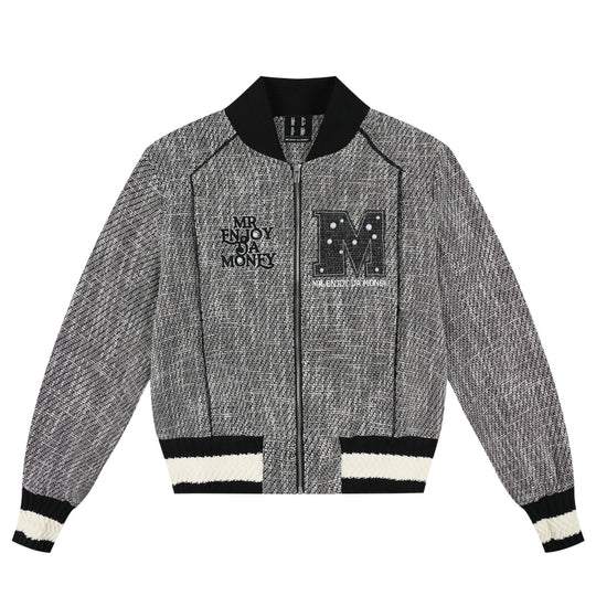 MEDM Pearl Tweed Short Varsity Jacket | Face 3 Face