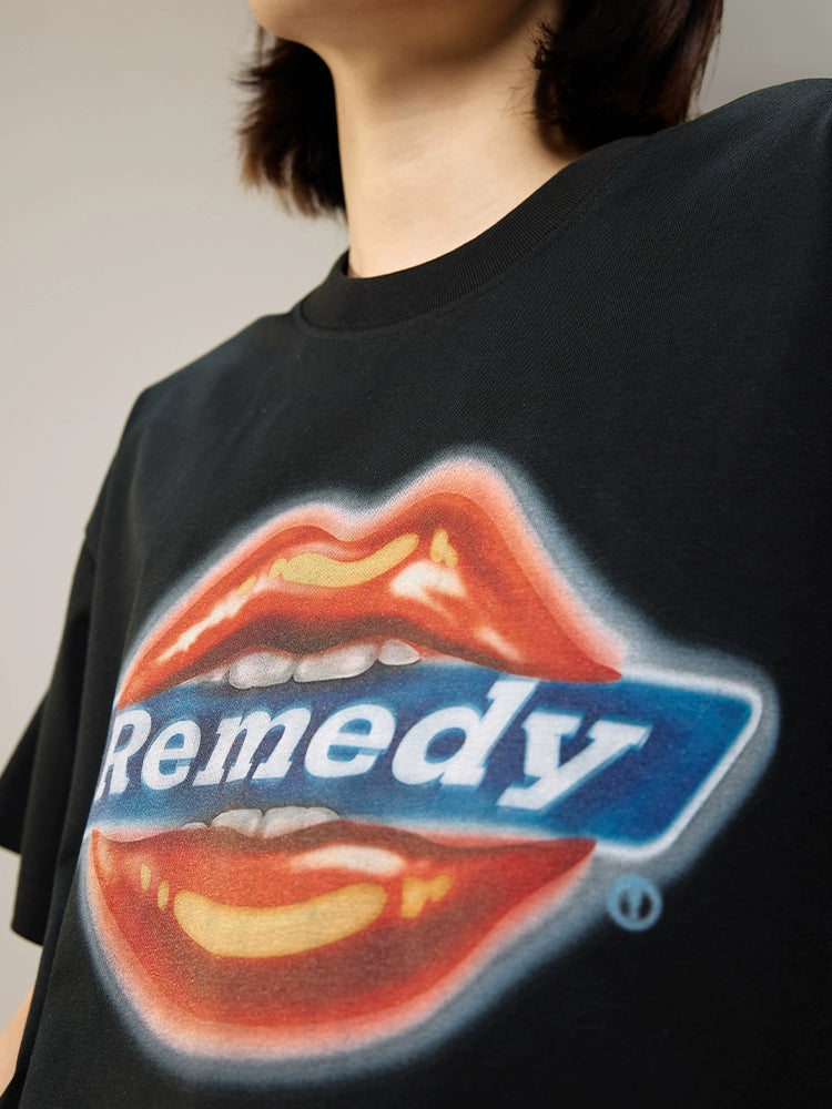 Remedy Airbrushed Kiss Lips Print Tee | Face 3 Face