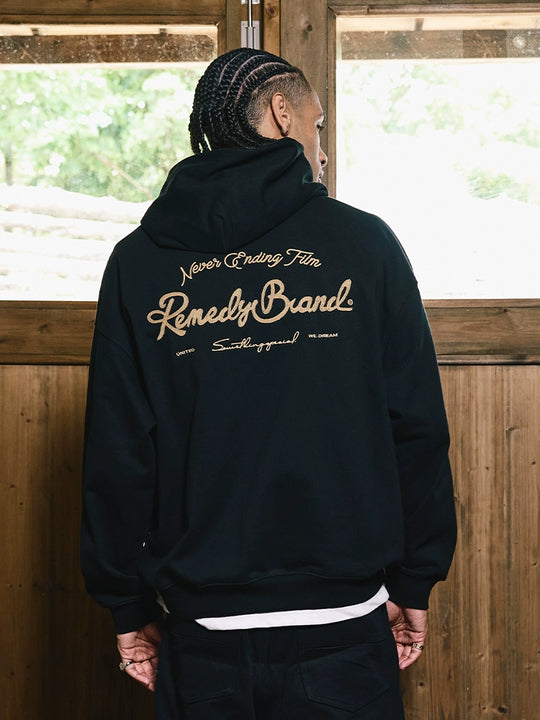 Remedy Metal Wax Seal Chain Embroidered Hoodie | Face 3 Face