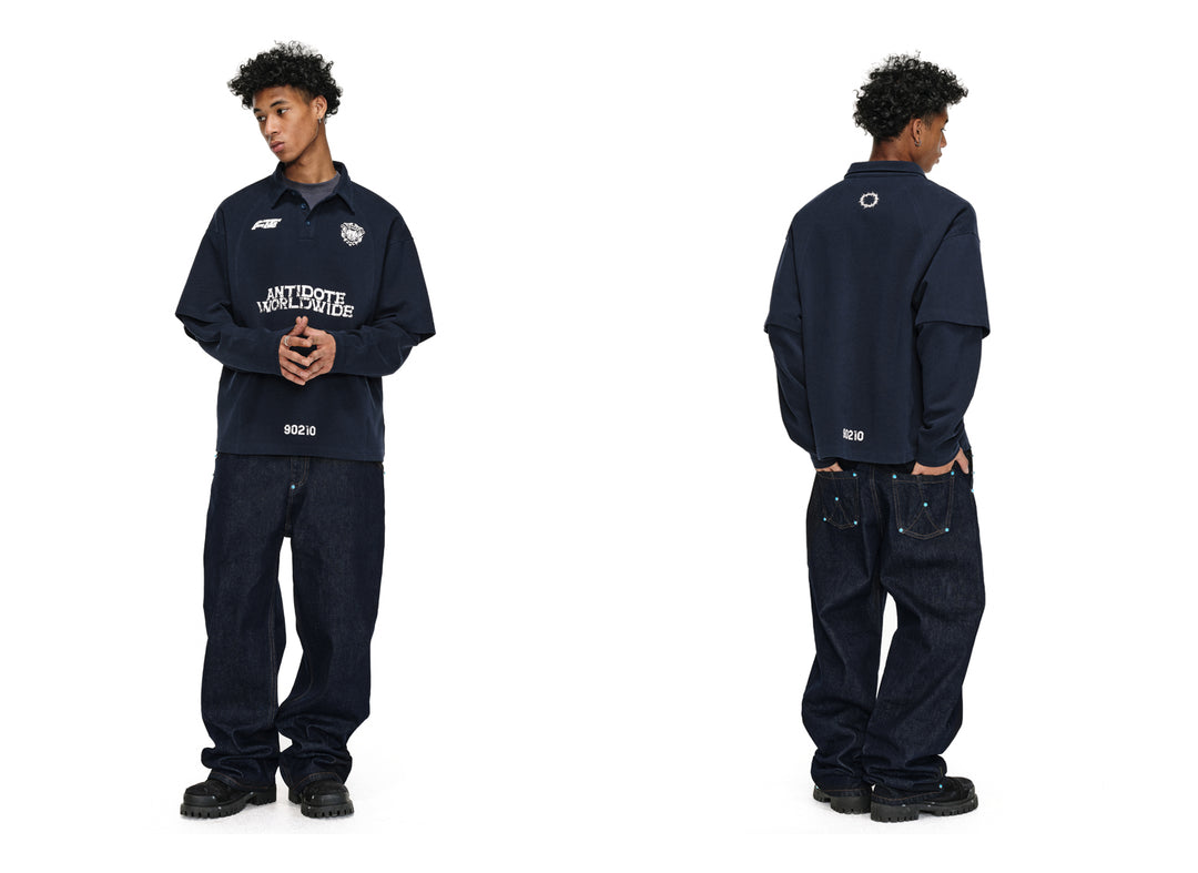 ANTIDOTE Blue Stone Studded Jeans | Face 3 Face