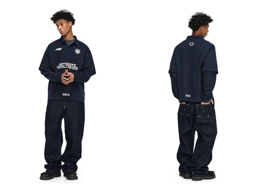 ANTIDOTE Blue Stone Studded Jeans | Face 3 Face