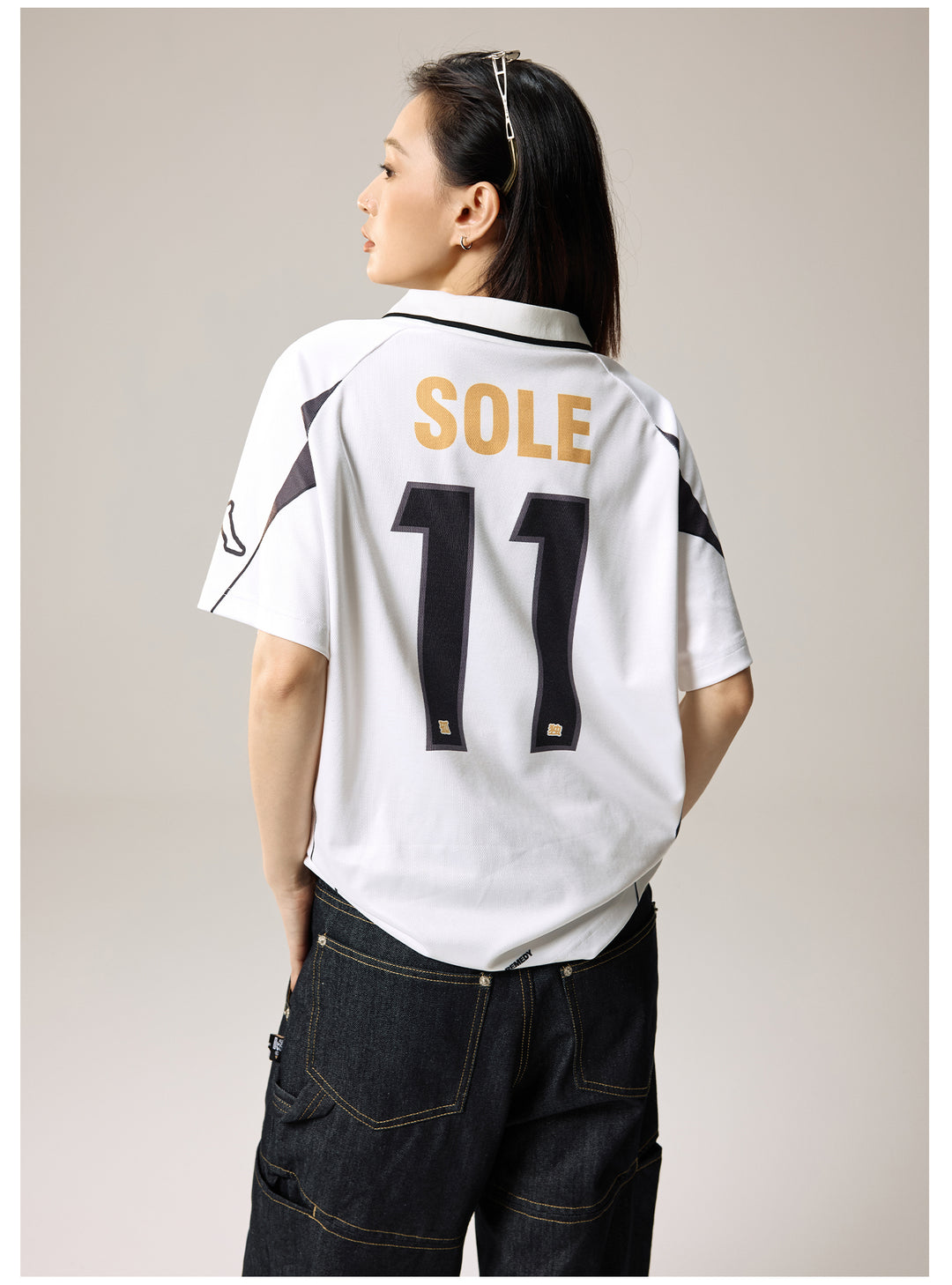 Remedy Emoalone Print Inspired Soccer Jersey Polo Shirt | Face 3 Face