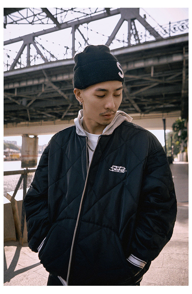 Remedy x STA STARMD Embroidered Quilted Hoodie Jacket | Face 3 Face