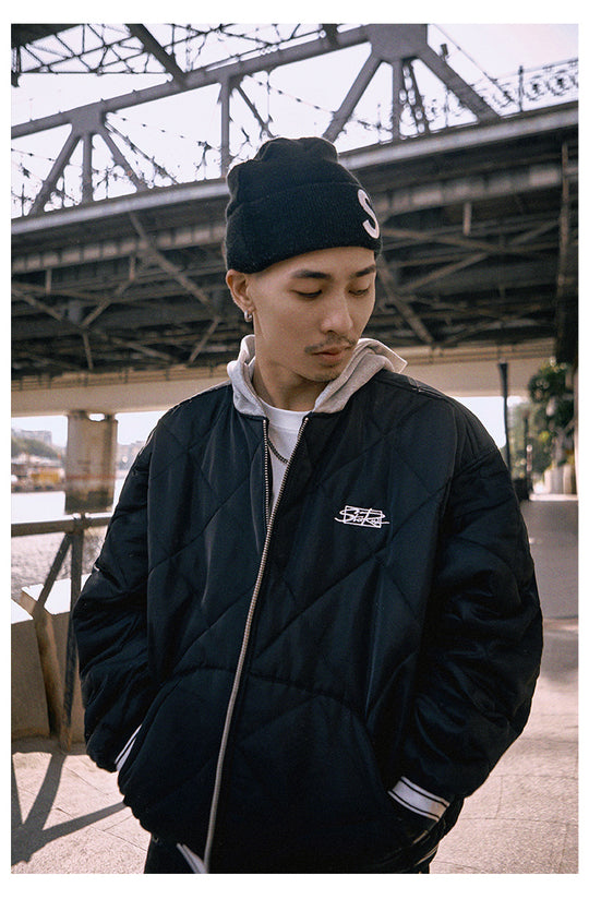 Remedy x STA STARMD Embroidered Quilted Hoodie Jacket | Face 3 Face