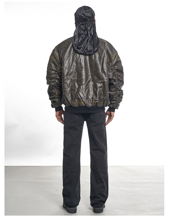 F3F Select Reversible PU Leather MA-1 Bomber Jacket | Face 3 Face