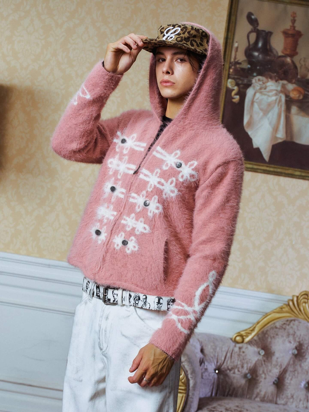 YADcrew Napoleon Mohair Zip Up Hoodie | Face 3 Face