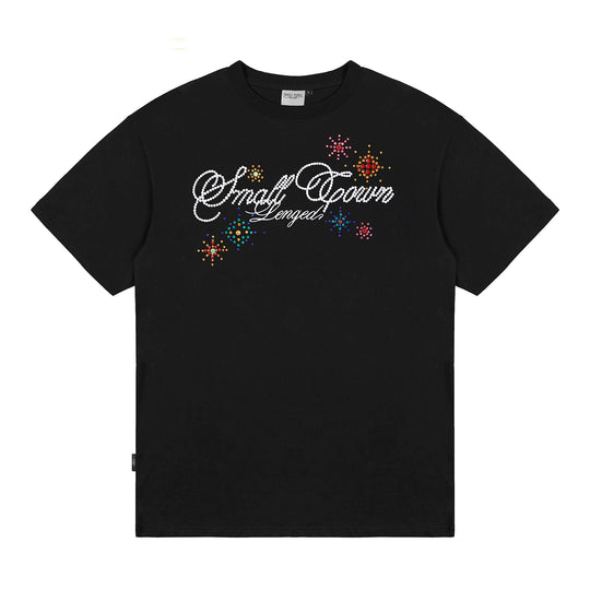 Small Town Kid Colorful Fireworks Rhinestone Tee | Face 3 Face