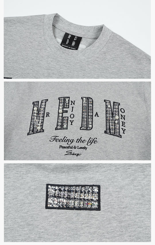 MEDM Patch Embroidered Pearl Tee | Face 3 Face
