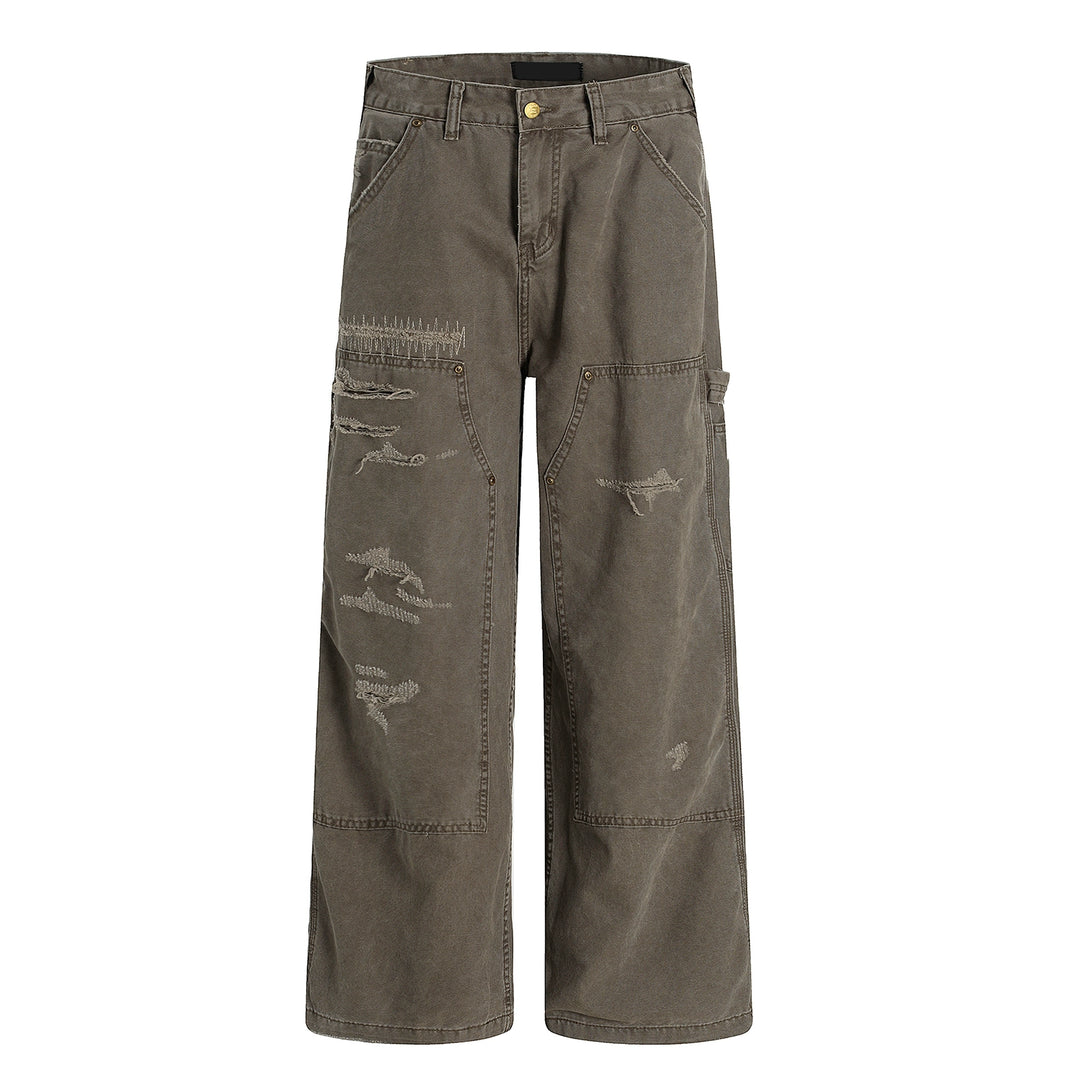 F3F Select Frayed Double Knee Work Painter Pants | Face 3 Face