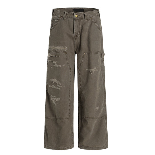 F3F Select Frayed Double Knee Work Painter Pants | Face 3 Face