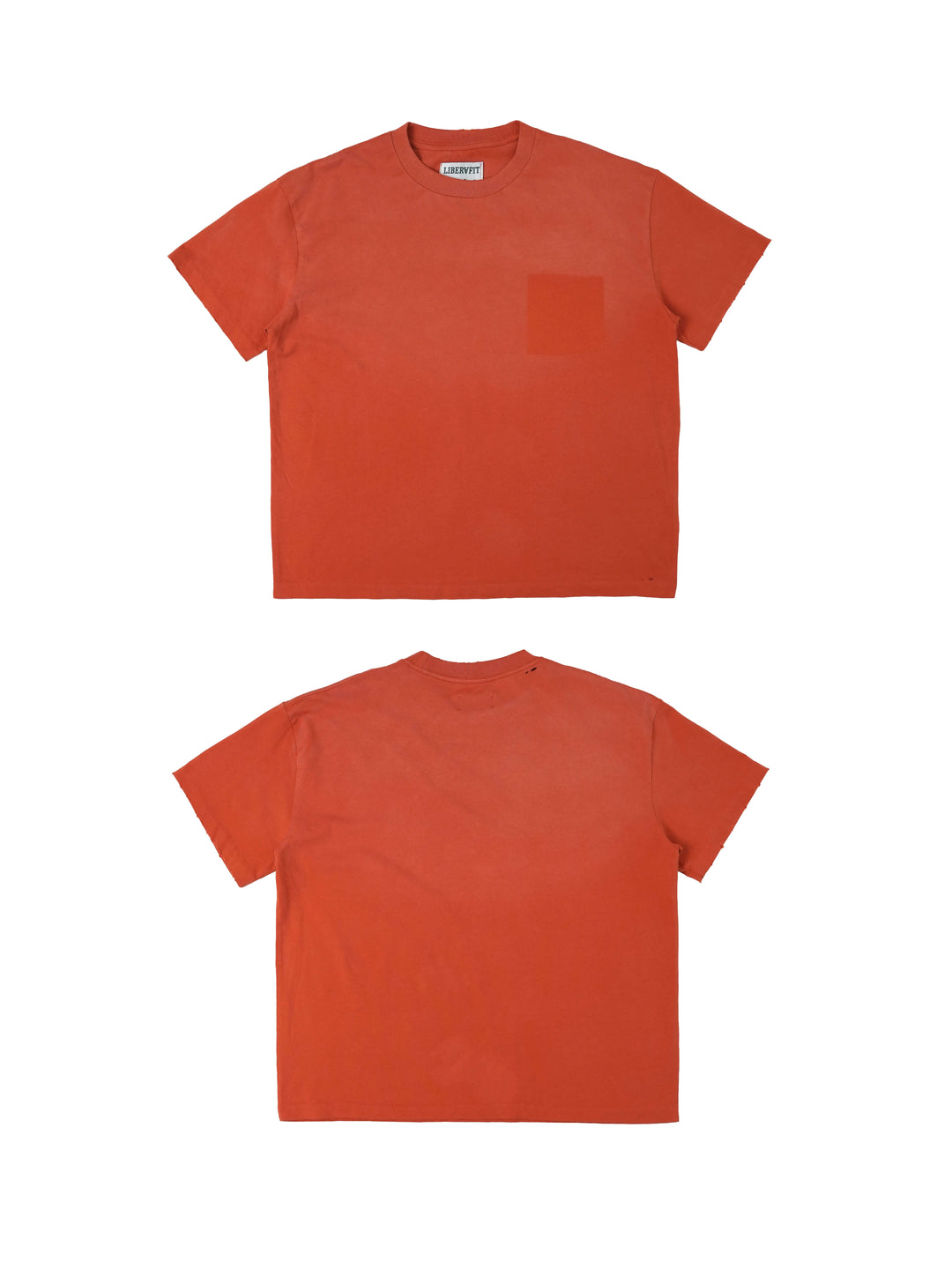 LIBERAFIT Vintage Washed Distressed Basic Short Sleeve Tee