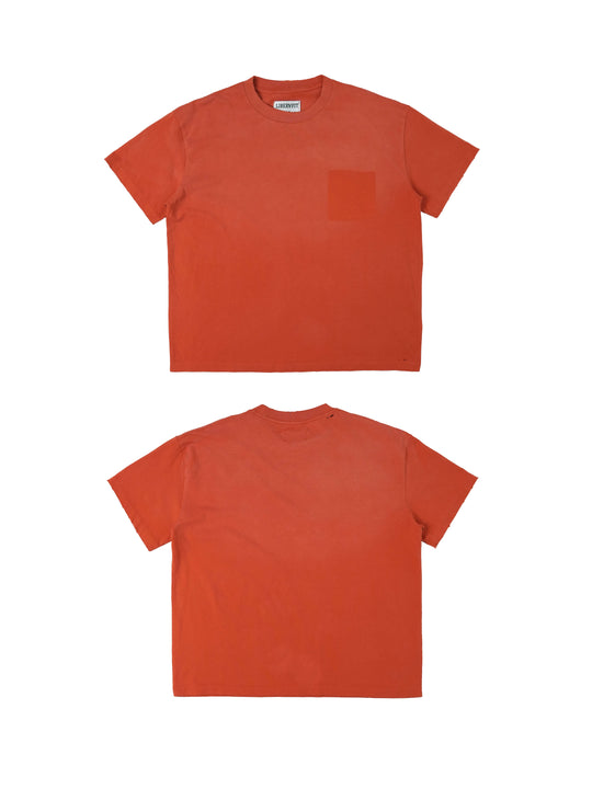 LIBERAFIT Vintage Washed Distressed Basic Short Sleeve Tee