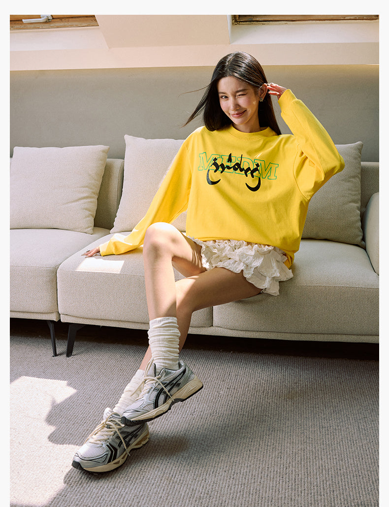 MEDM Arched Logo Handwritten Long Sleeve Tee | Face 3 Face