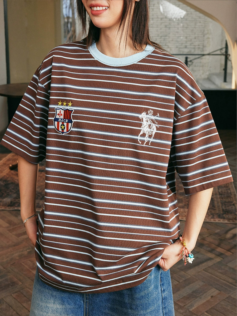Harsh and Cruel HACR Contrast Collar Striped Tee | Face 3 Face