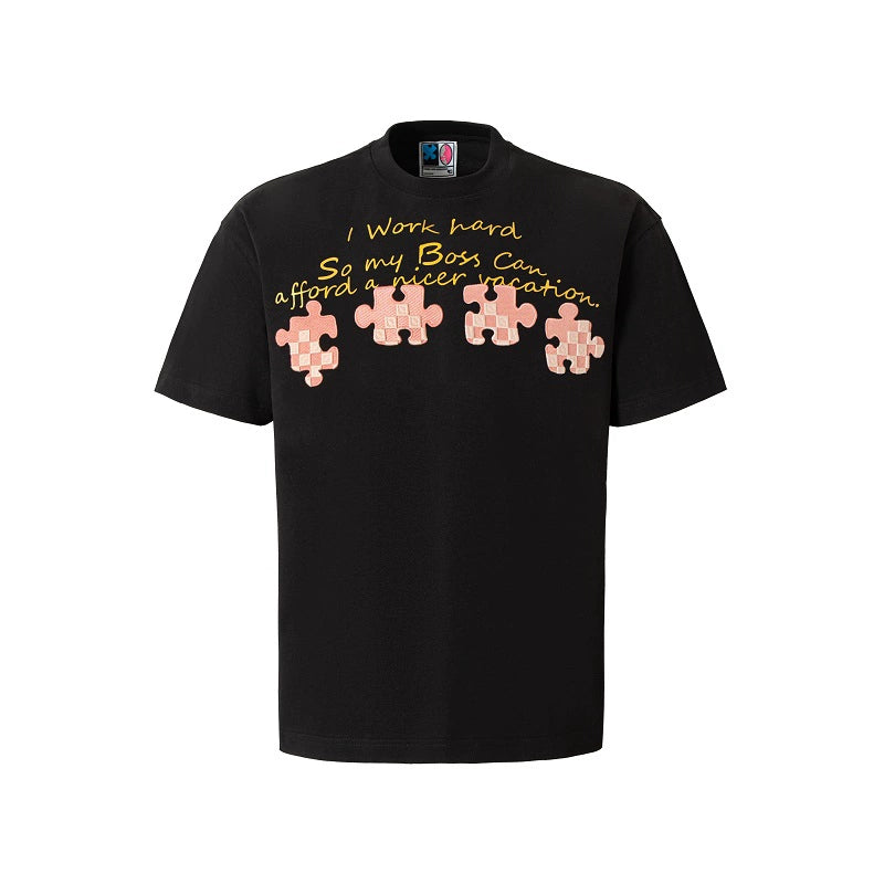 YADcrew Puzzle Checkerboard 3D Embroidered Tee | Face 3 Face
