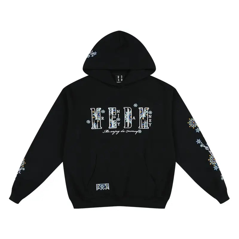 MEDM Ethnic Flower Embroidered Hoodie | Face 3 Face