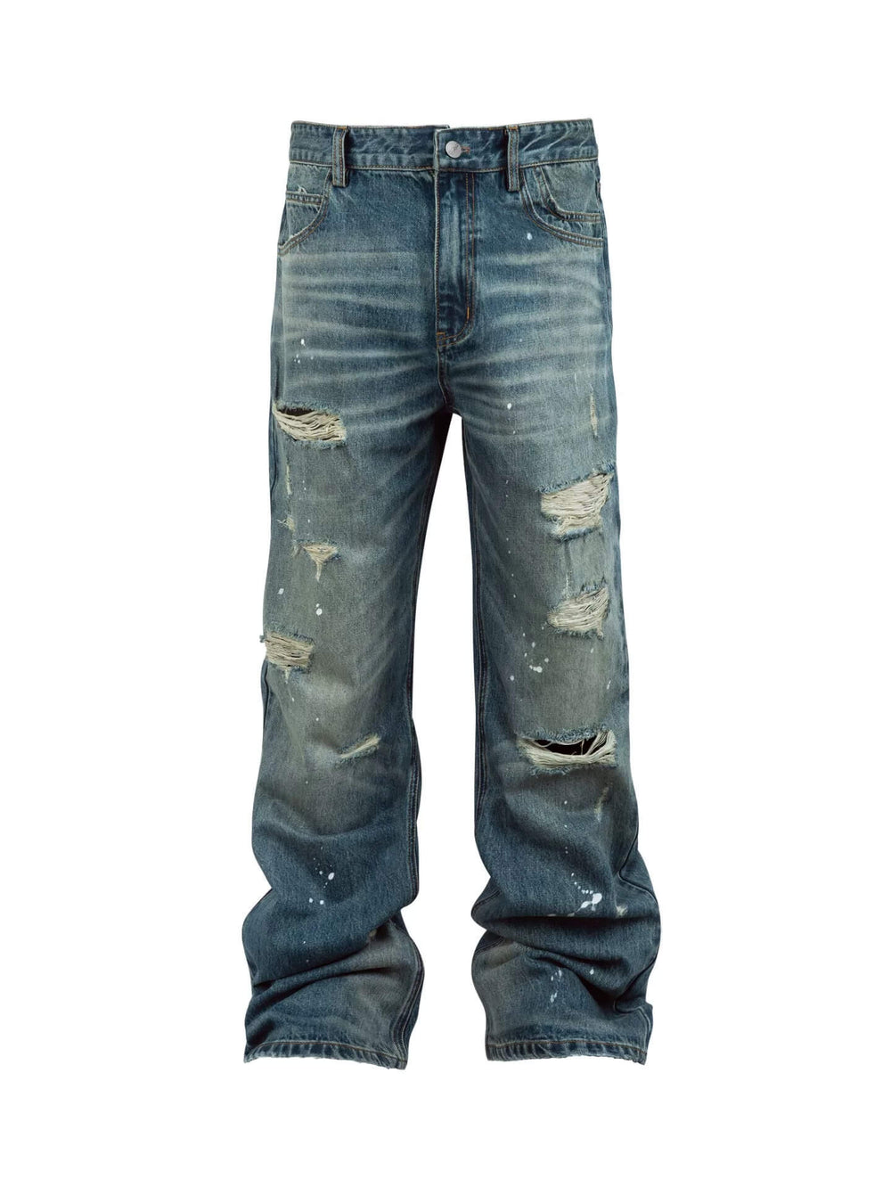 ANTIDOTE Back Embroidery Washed Distressed Jeans | Face 3 Face