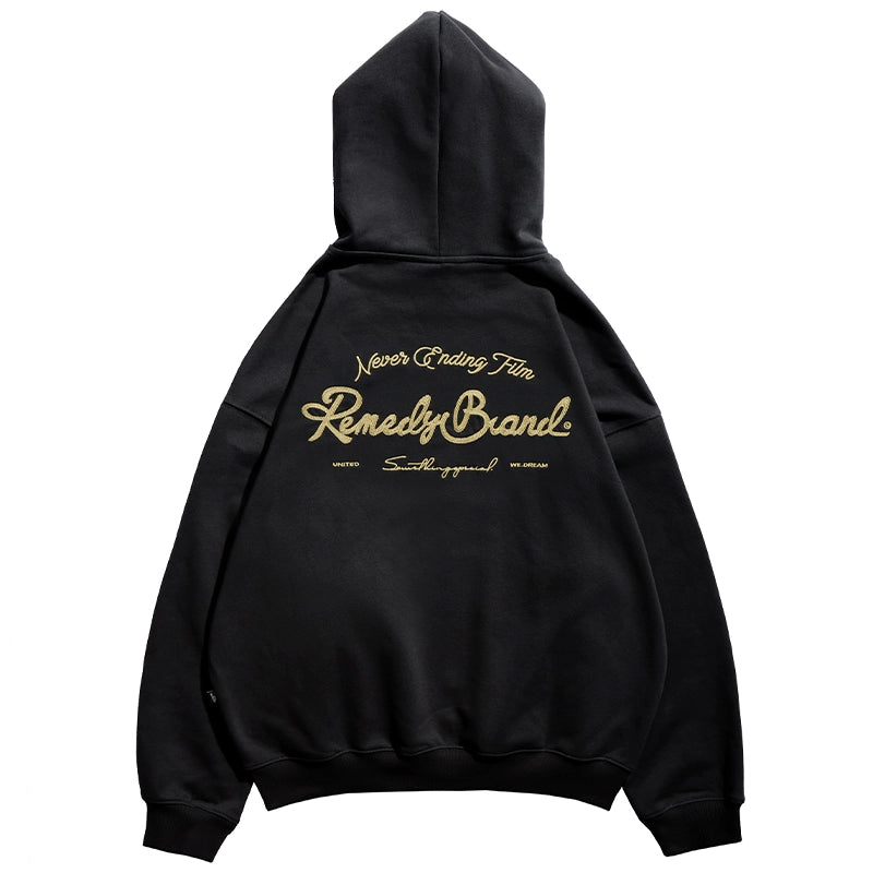 Remedy Metal Wax Seal Chain Embroidered Hoodie | Face 3 Face