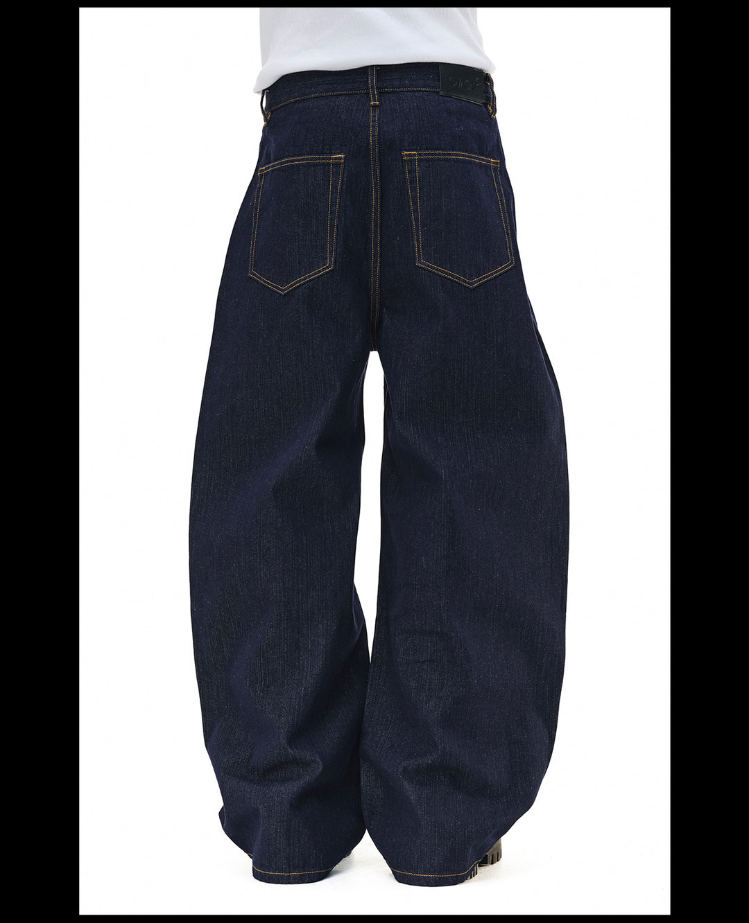 NOVACAM Blade Detail Folded Baggy Jeans | Face 3 Face