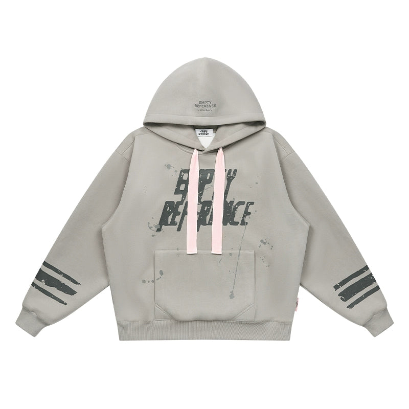 EMPTY REFERENCE Ink Hand Painted Logo Hoodie | Face 3 Face