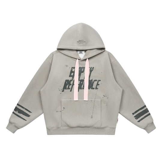 EMPTY REFERENCE Ink Hand Painted Logo Hoodie | Face 3 Face