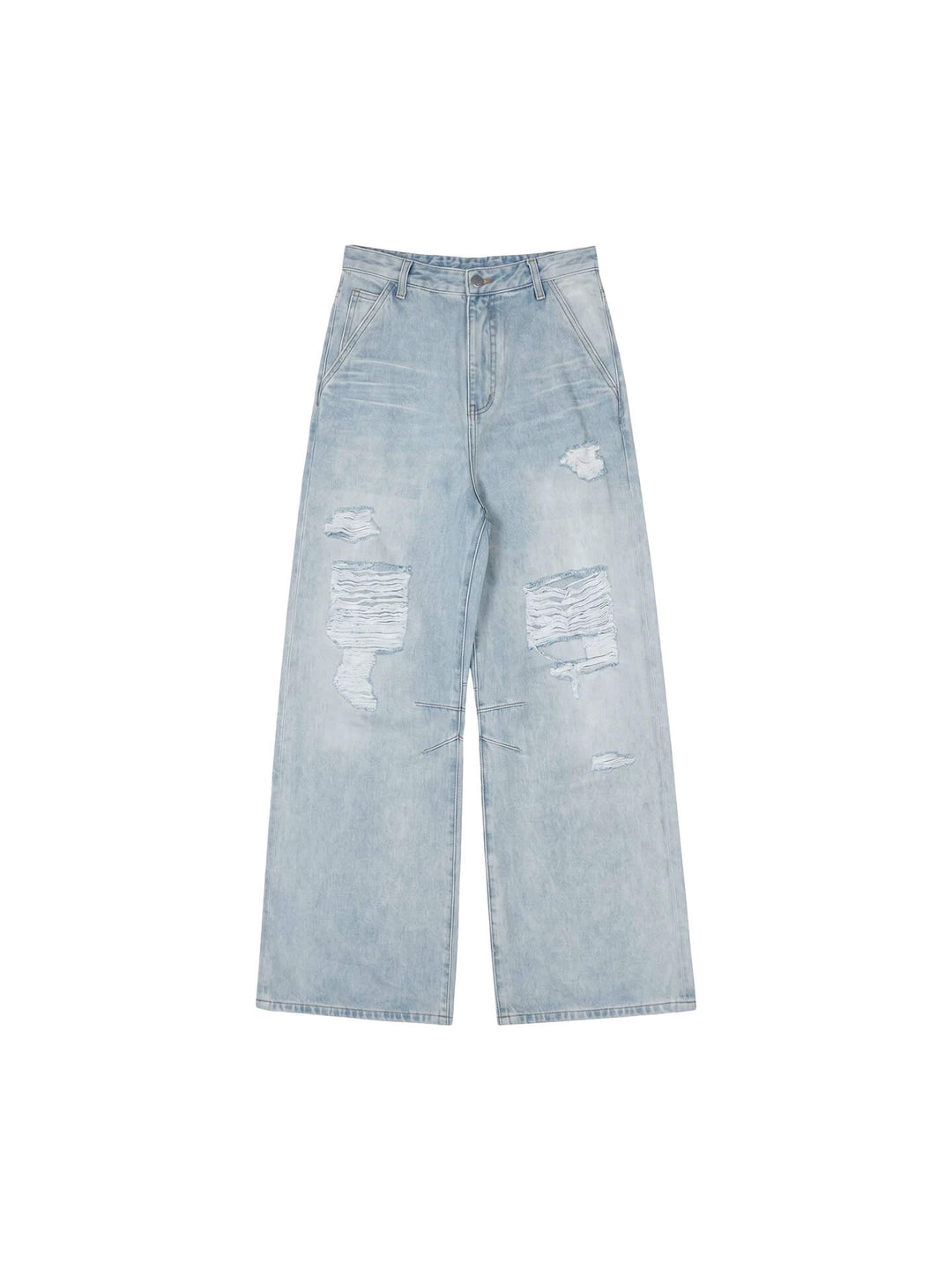 1807 Light Blue Vintage Washed Distressed Jeans | Face 3 Face