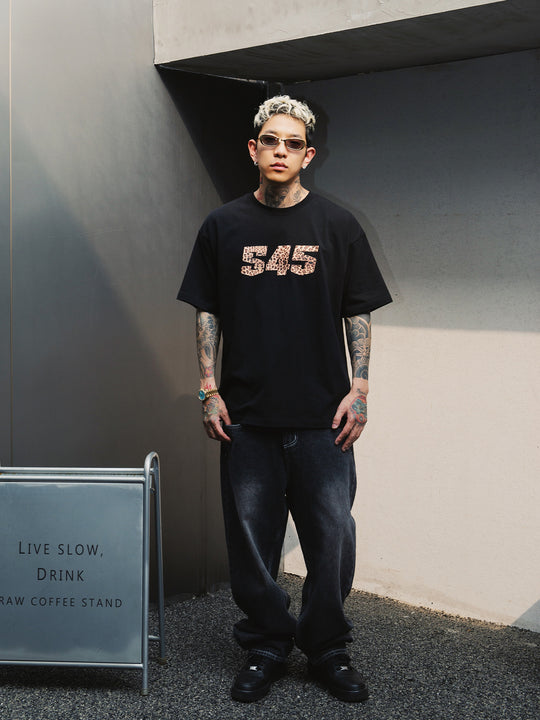 S45 Leopard Logo Print Tee | Face 3 Face