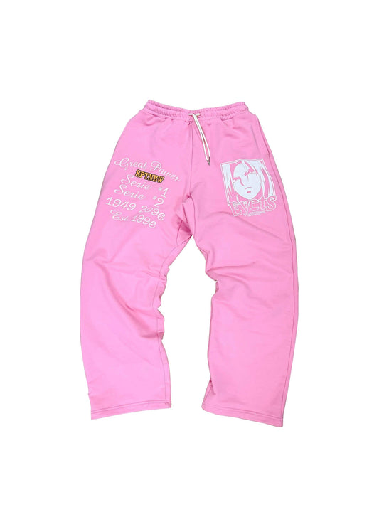 EVETS Anime Graphic Print Baggy Sweatpants | Face 3 Face