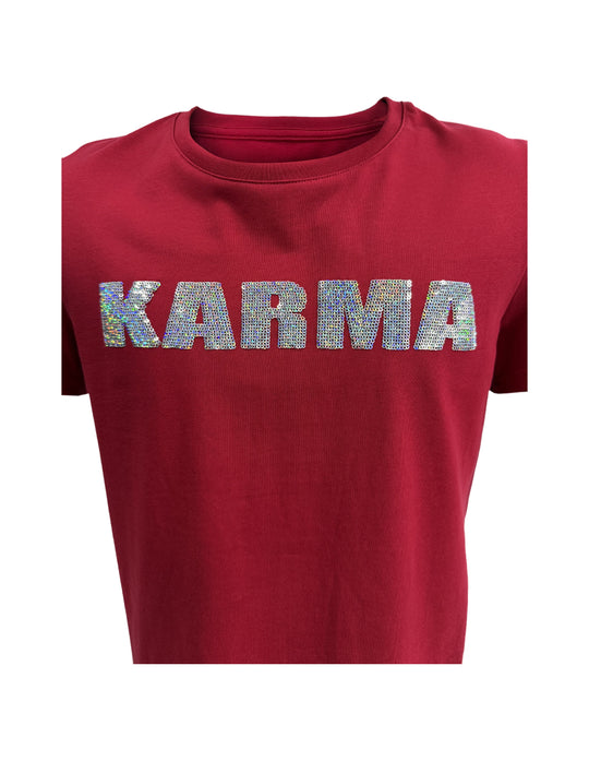 KARMANISTIC Glitter Sequin Logo Tee | Face 3 Face