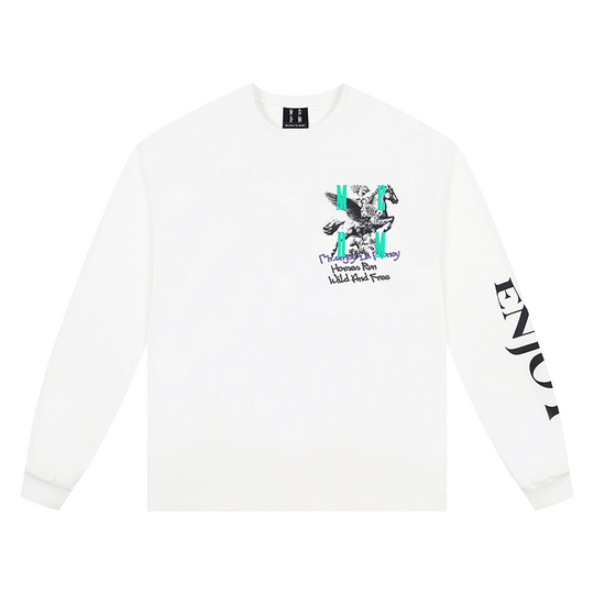 MEDM Pegasus and Rose Logo Long Sleeve Tee | Face 3 Face