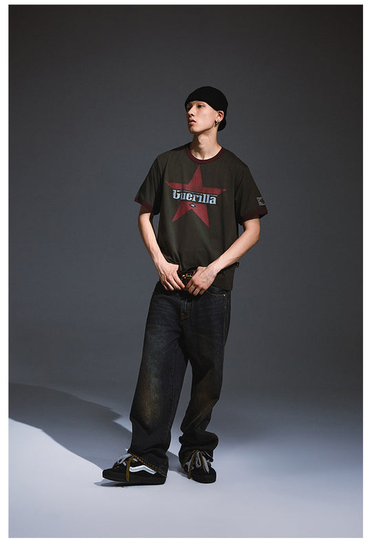 Remedy Aged Star Print Tee | Face 3 Face