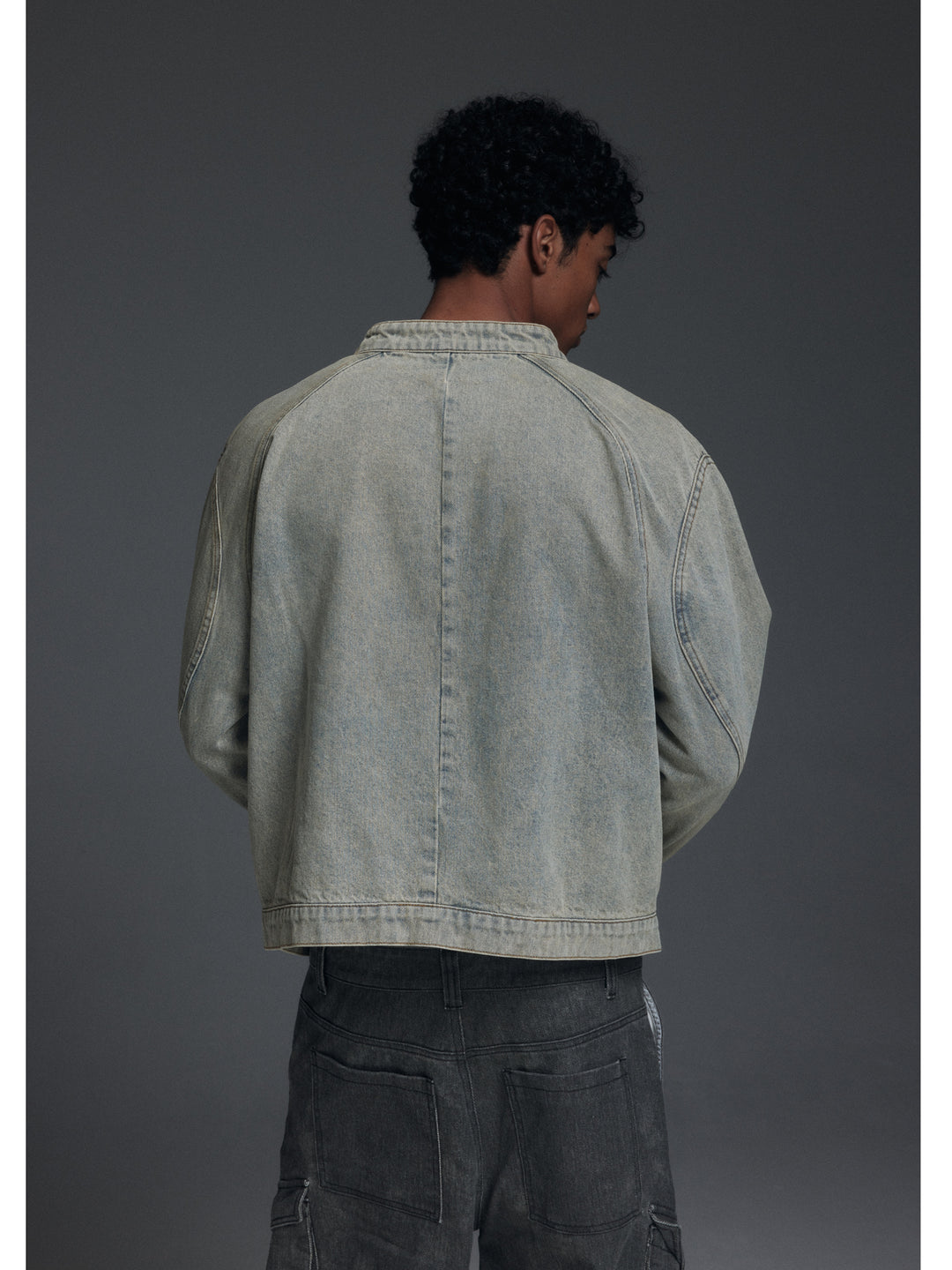 NOVACAM Washed Heavy-Duty Short Work Denim Jacket | Face 3 Face