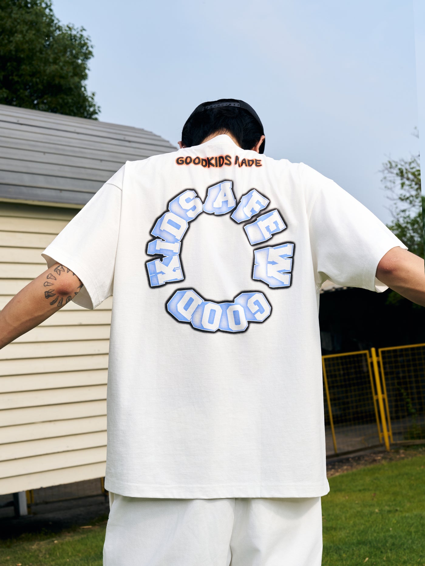 AFGK Graffiti Spray Painted Gradient Logo Tee | Face 3 Face