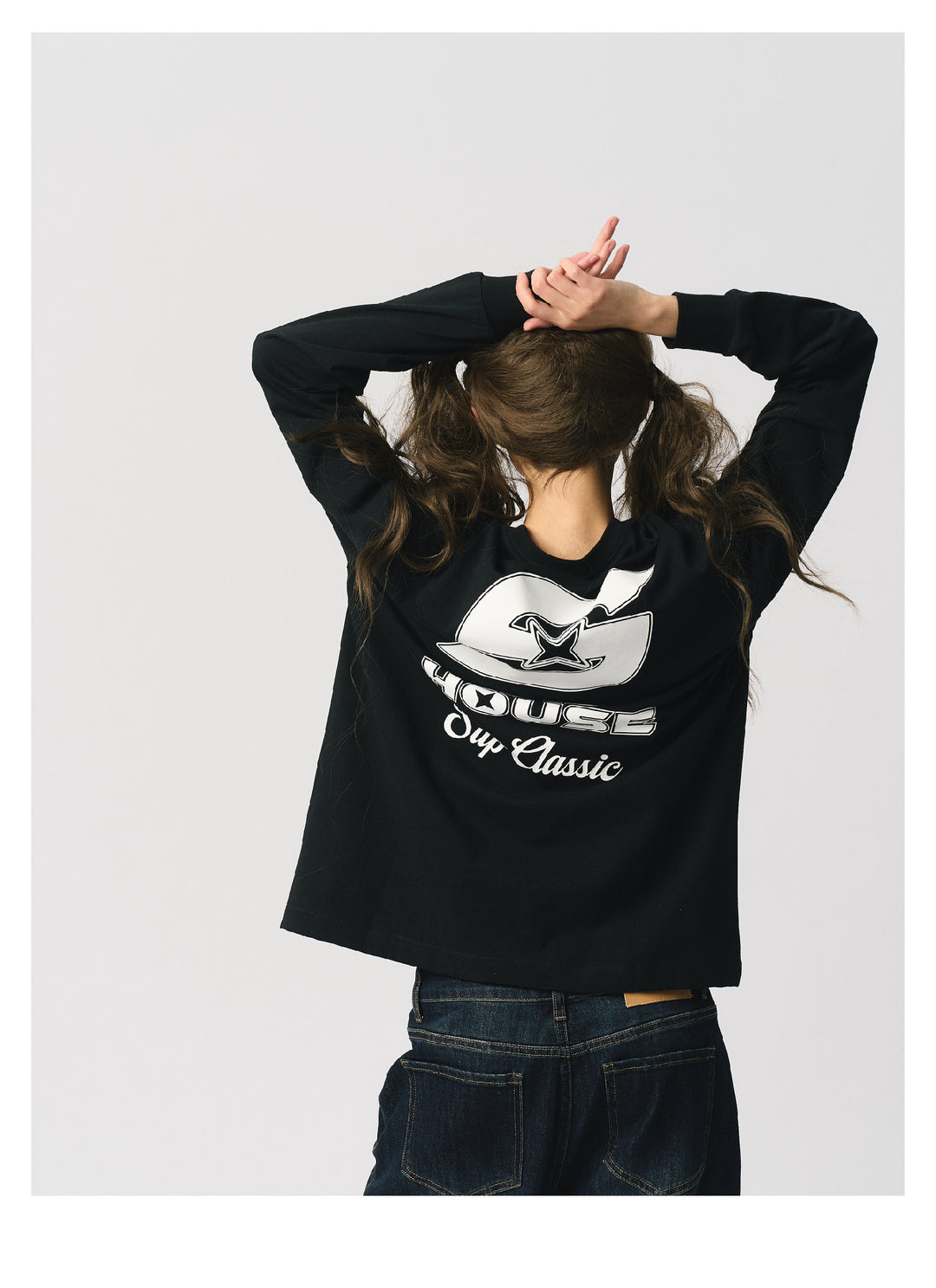 S45 S-Label Basic Logo Printed Long-Sleeve Tee | Face 3 Face