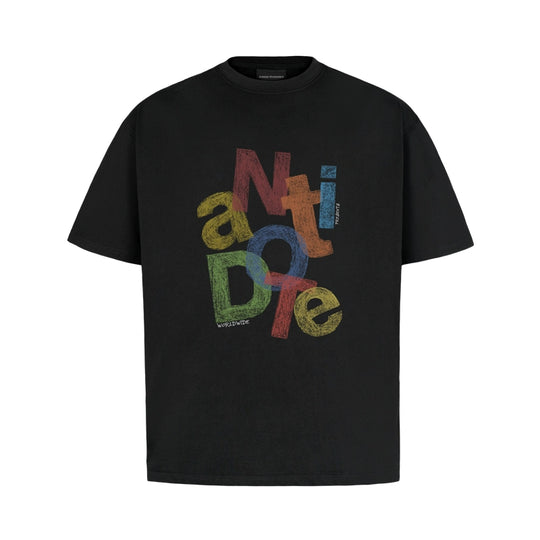 ANTIDOTE Colorful Crayon Print Tee | Face 3 Face