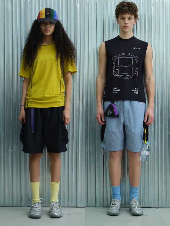 S45 Mesh Pocket Nylon Utility Outdoor Shorts | Face 3 Face