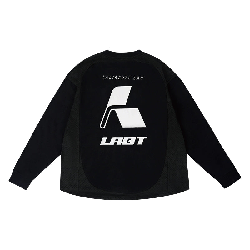 Labt Contrast Structure Mesh Sorona Long Sleeve Tee | Face 3 Face